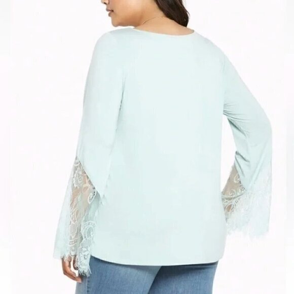 TORRID 1X (14-16) Mint Bell-Sleeve Jersey Top - 1X - Picture 1 of 6
